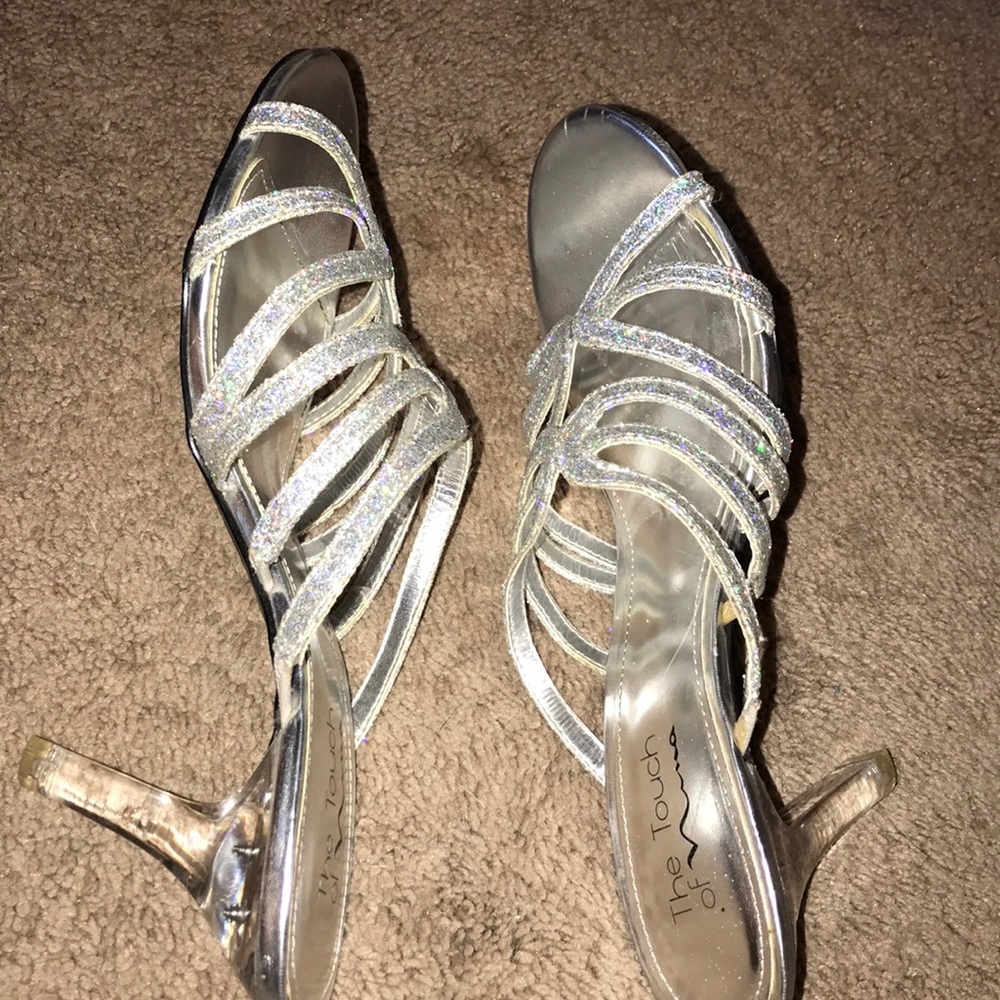 Silver Sparkly heels